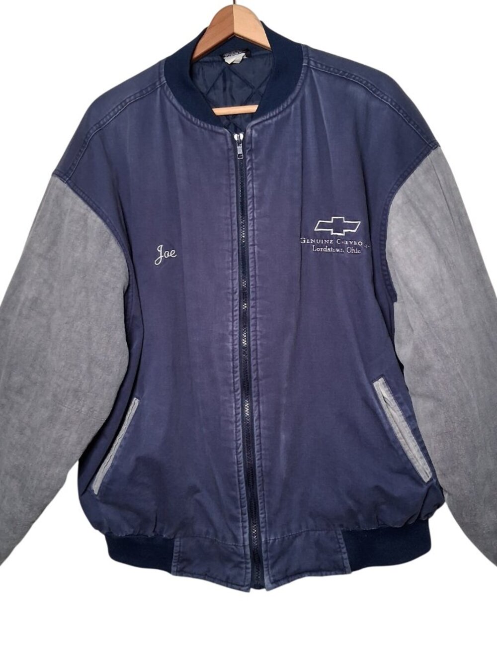 Genuine Chevrolet Lordstown Ohio Bomber Jacket XL JOE Canvas Quilted Auto Worker